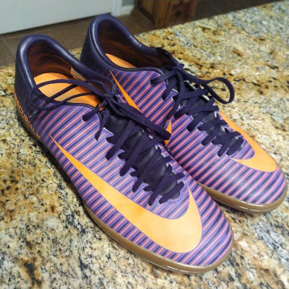 Nike Mercurial X Purple/Orange Indoor Soccer Shoes Men's Size 6.5 831966-585 - Picture 5 of 12